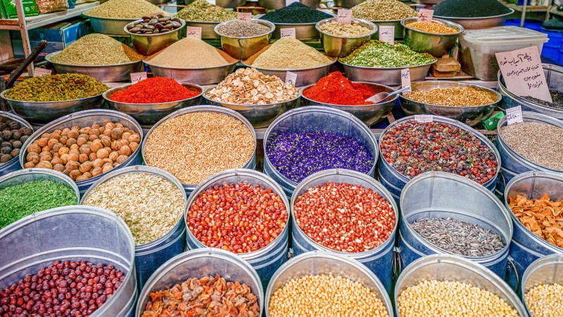 Bazaar in the Kerman Province in Iran