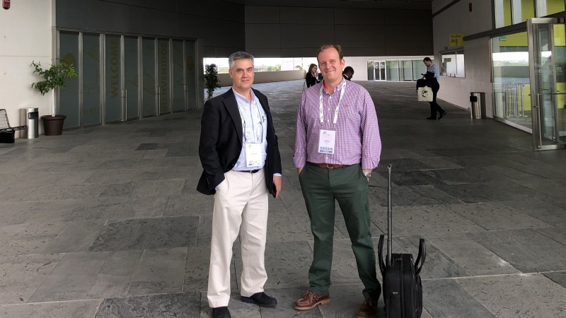 José Luis Balanzá Bosch (left) and Amanico Landín (right) at the INC Congress, Seville, 2018.